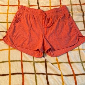 Coral athletic shorts